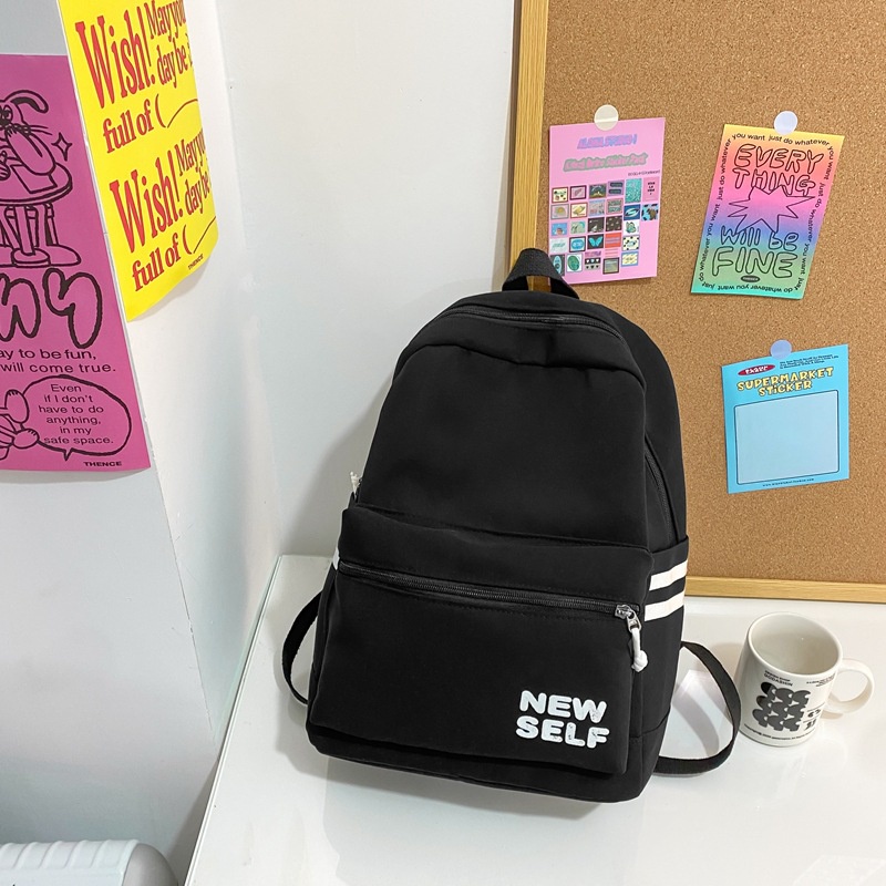 Ba Lô Nylon Màu Sắc Tương Phản Phong Cách Anh Quốc Mới 2022 Cho Học Sinh Trung Học