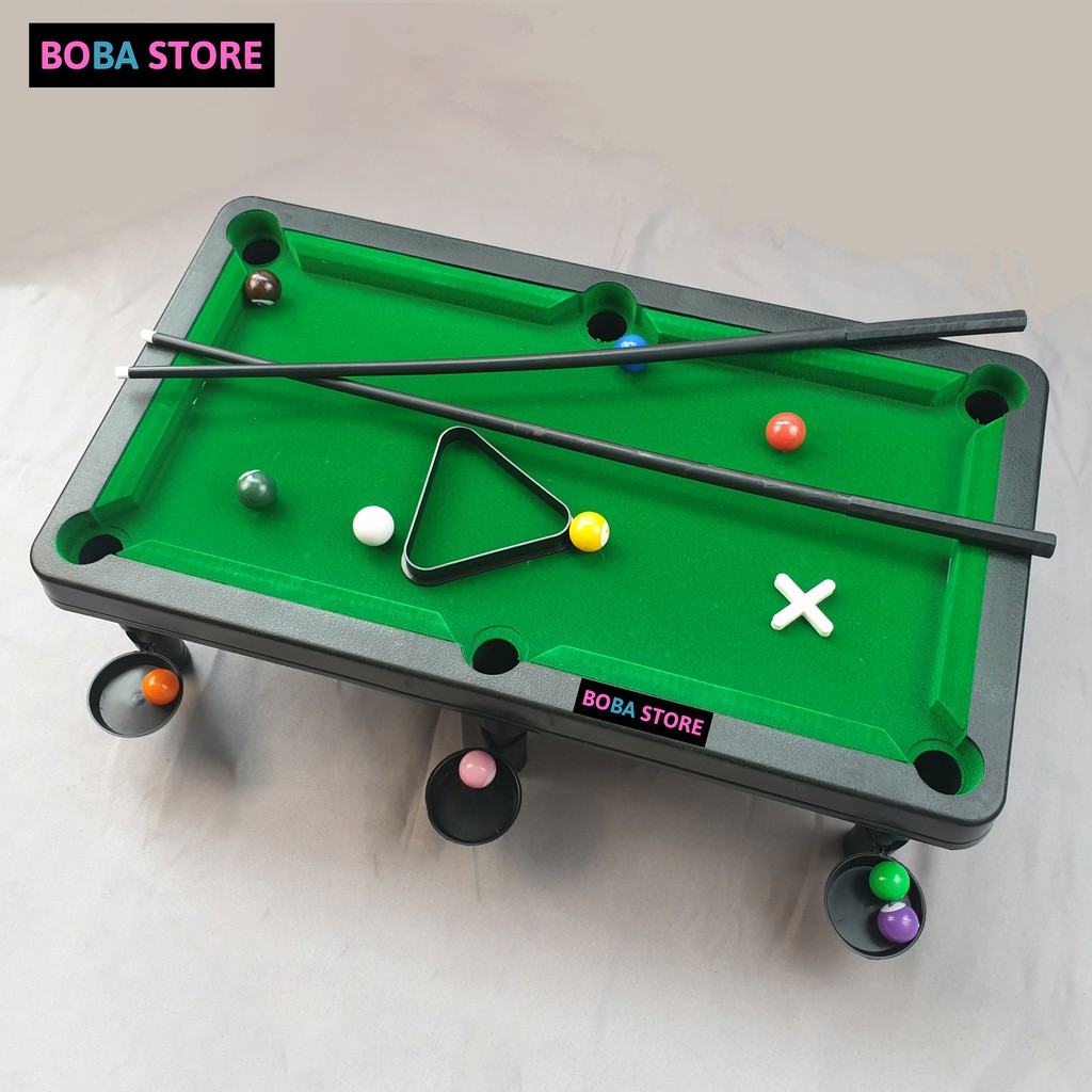 Bàn Bi-a Mini BoBa Store Bida Mini Giá Rẻ Cho Trẻ Em Và Người Lớn, 10 Bi Đánh Số - Mặt bàn Nỉ Không Bong