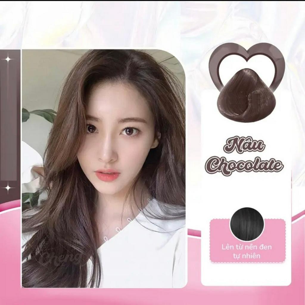 Thuốc Nhuộm Tóc Tại Nhà Màu Nâu Choco kèm oxi và găng tay