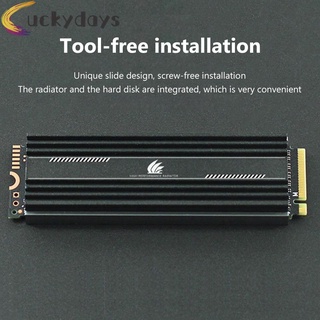 LUCKYDAYS M.2 SSD Heatsink Cooler M2 2280 Solid State Hard Disk Radiator Thermal Pad