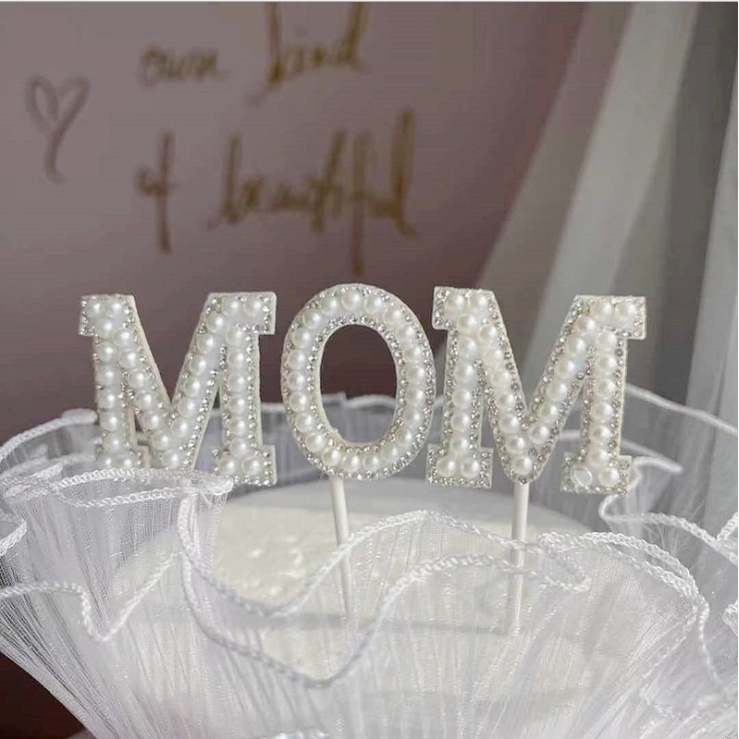 Topper Cắm Trang Trí Bánh Kem Chữ Happy Mother's Day Độc Đáo
