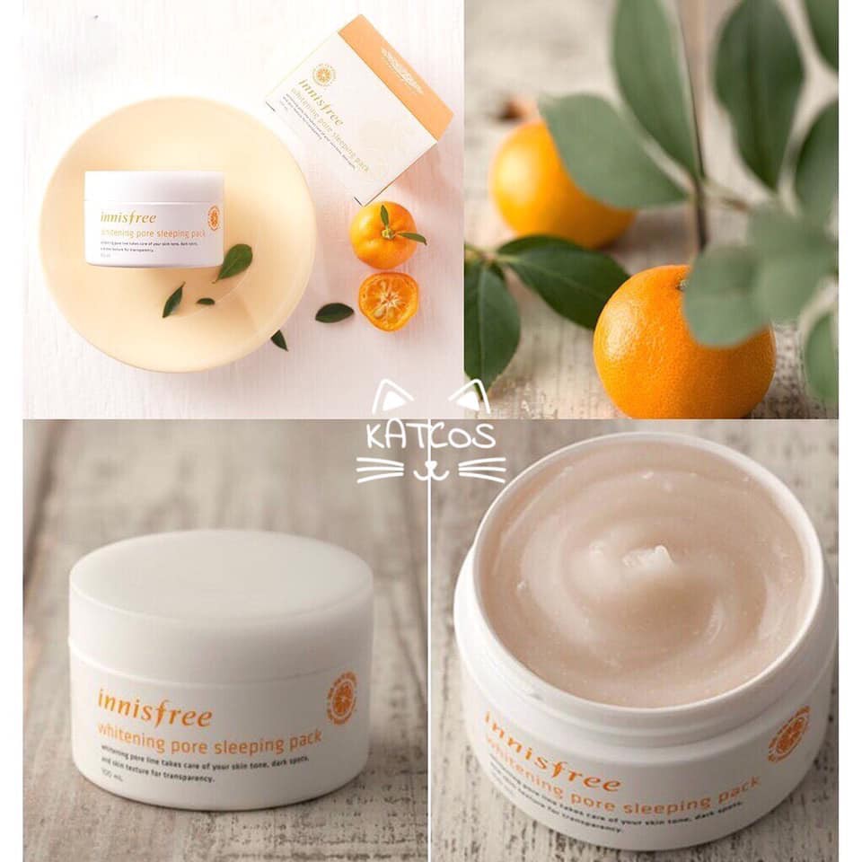 MẶT NẠ NGỦ TRẮNG DA INNISFREE WHITENING PORE SLEEPING MASK 100ML