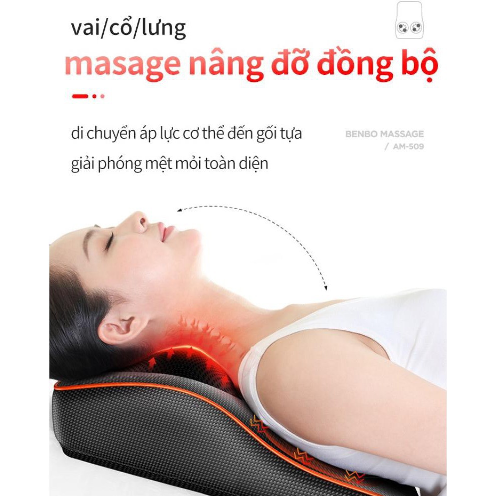 [ HÀNG CHÍNH HÃNG ] Gố tựa lưng massage lưng nhiều chức năng BENBO - hàng cao cấp [ UY TÍN ]