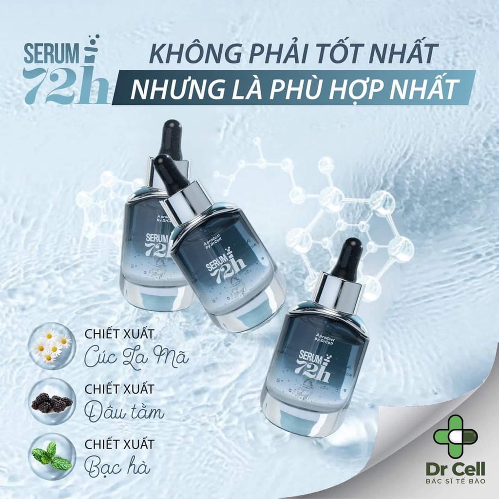 Serum Truyền Trắng 72h Dưỡng Ẩm, Ngăn Ngừa Lão Hóa Mờ Thâm Nám Dr cell Lọ 30ml - CL07