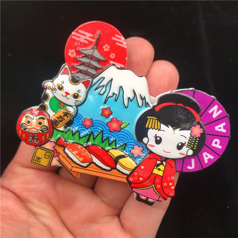 Nam Châm Dán Tủ Lạnh Du Lịch Thế Giới Du Lịch Nhật Bản Lưu Niệm Nhảy Múa ji fuji Núi sumo Hít Nam Châm