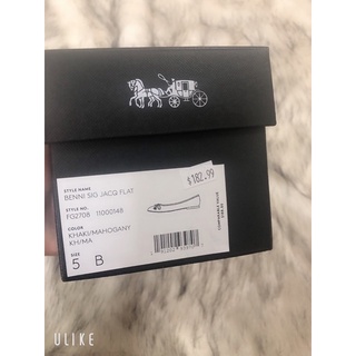 Giày búp bê nữ hiệu Coach sz 5