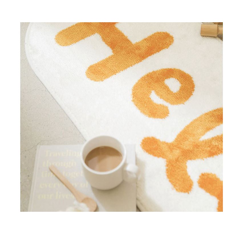 (HÀNG SẴN) Thảm chùi chân cỡ lớn Hello - Thảm dài trang trí phòng ngủ, phòng khách cao cấp