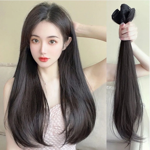 Tóc giả tóc dài uốn xoăn gợn sóng nhẹ tóc xoăn gợn sóng chắc chắn tóc nối liền mạch