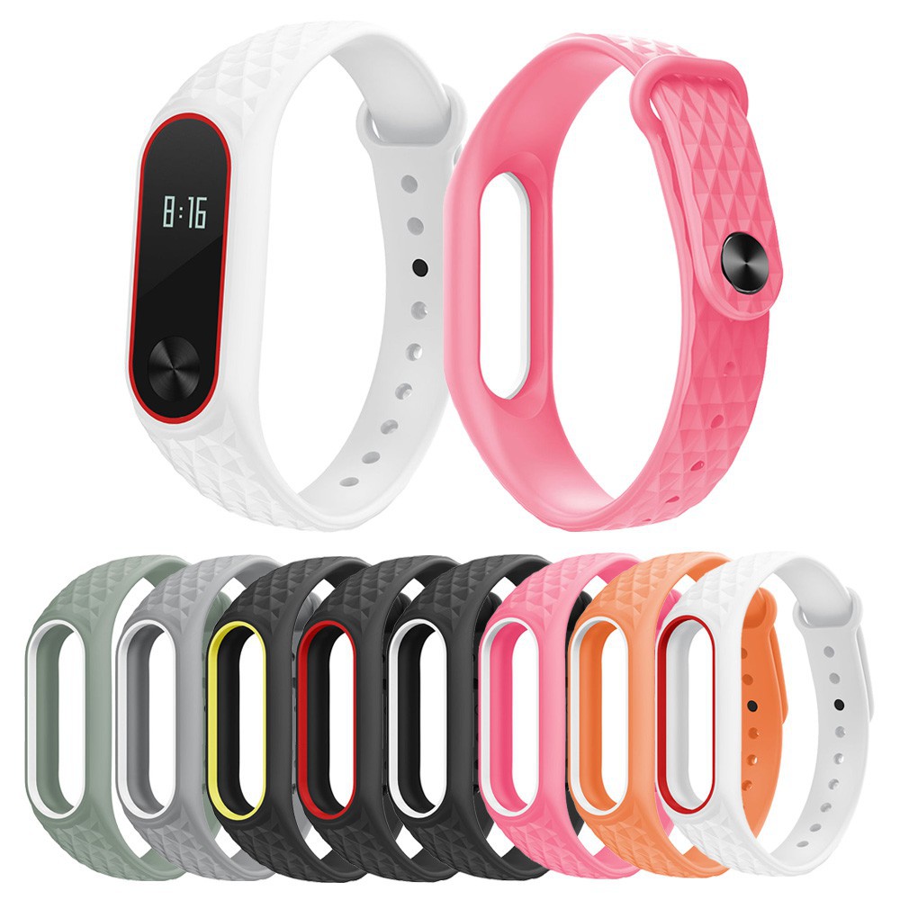 Dây đeo silicone thay thế kiểu dáng sáng tạo cho đồng hồ thông minh Xiaomi Mi Band 2