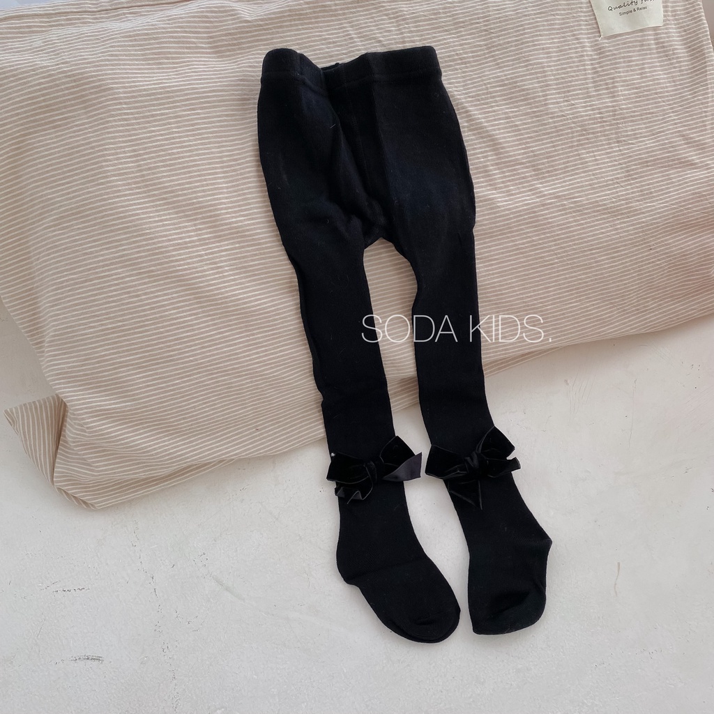 Quần tất nơ nhung cho bé gái (Ảnh thật)