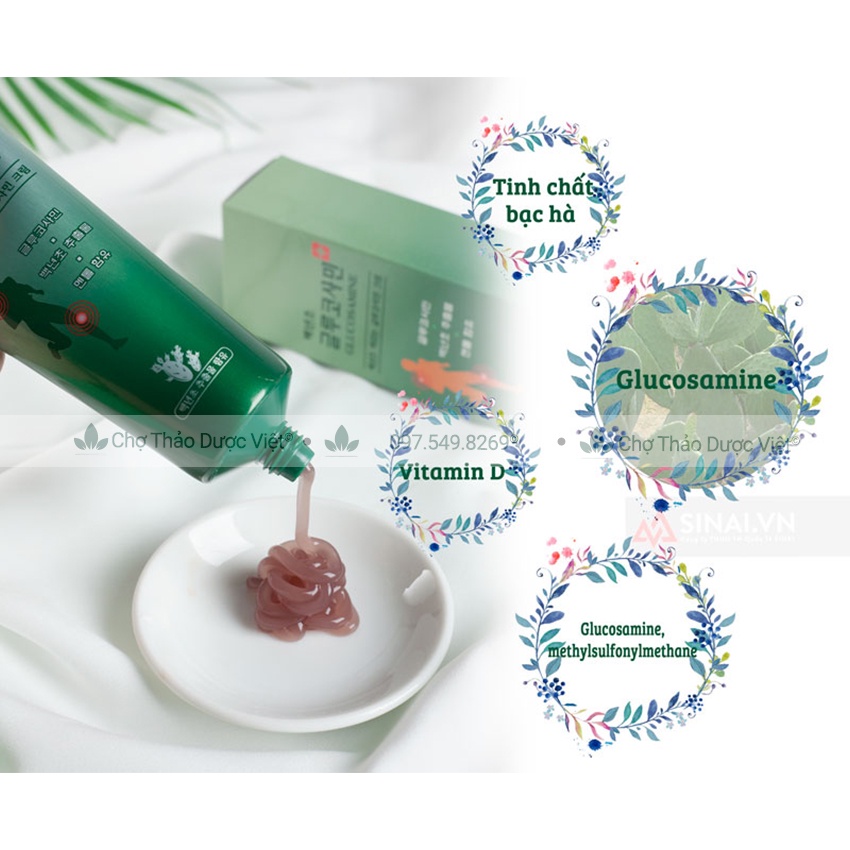 Dầu lạnh xanh xoa bóp khớp Glucosamine Hàn Quốc dành cho những người bị giãn tĩnh mạch - Chợ Thảo Dược Việt