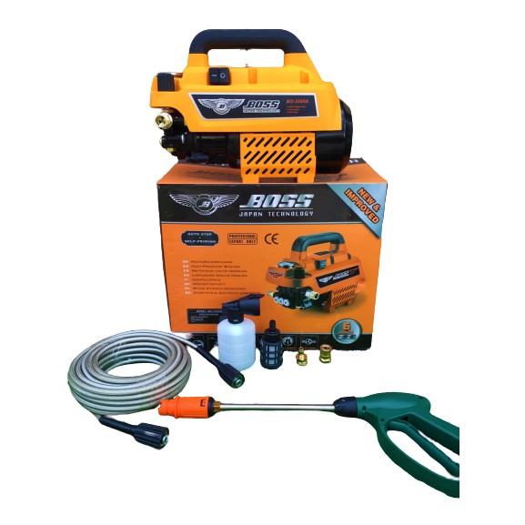 Máy rửa xe boss 2800w có chỉnh áp thế hệ mới tặng bình bọt tuyết ống nói súng