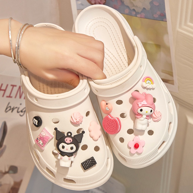 Bộ Khóa Cài Giày Crocs Hình Hoa Ba Chiều diy