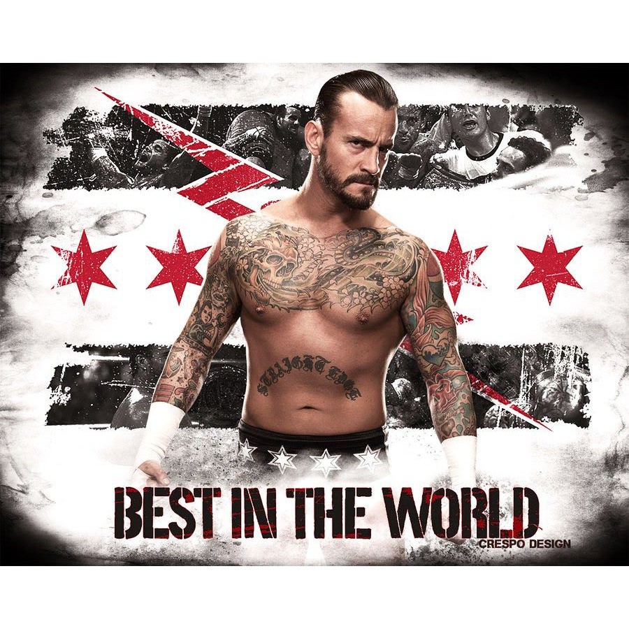 Áo phông WWE Cm Punk "Best In The World" trắng