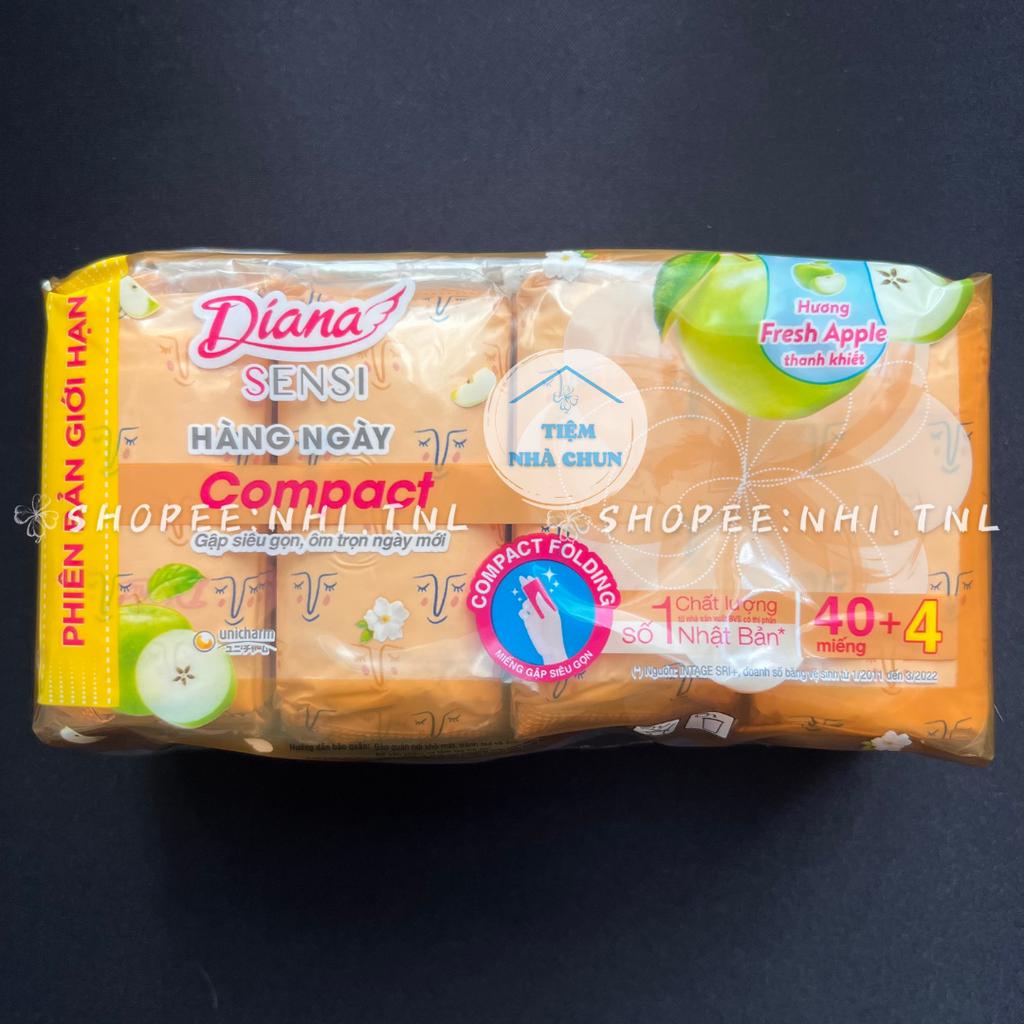 - 1 Gói 40 Miếng 15.5cm -  Băng Vệ Sinh Hàng Ngày Diana Sensi Compact Gói 40 Miếng- NHI.TNL