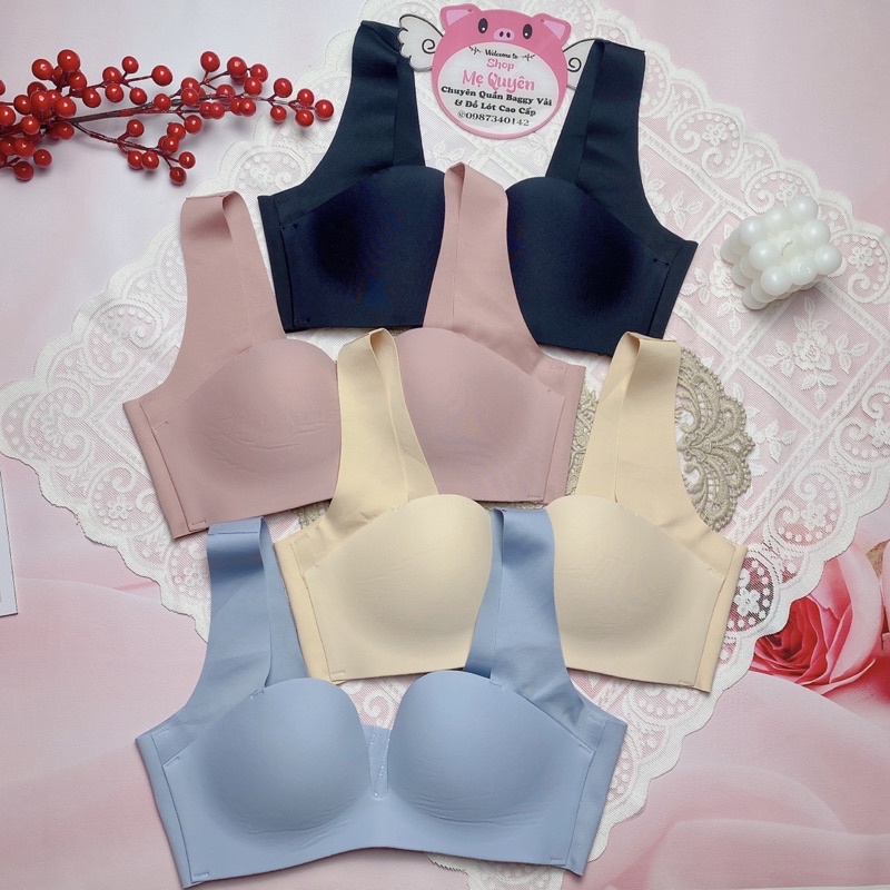 Áo lót su non không gọng, không viền may chống hằn, cup ngang mặc đầm xẻ sâu, cổ V cho nàng tự tin khoe vòng 1