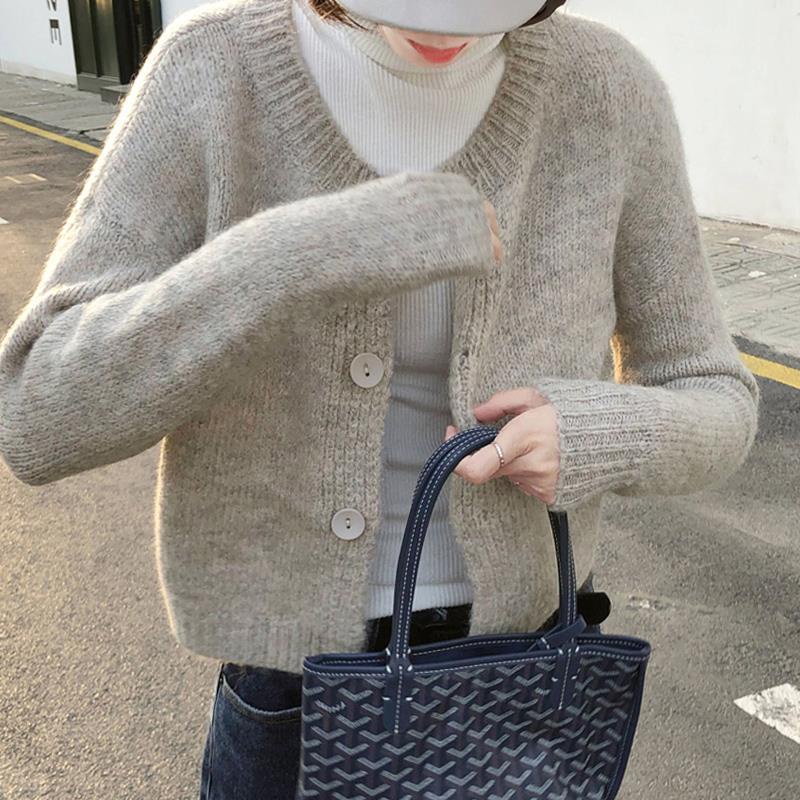 Áo khoác len cardigan dáng rộng thời trang cho nữ