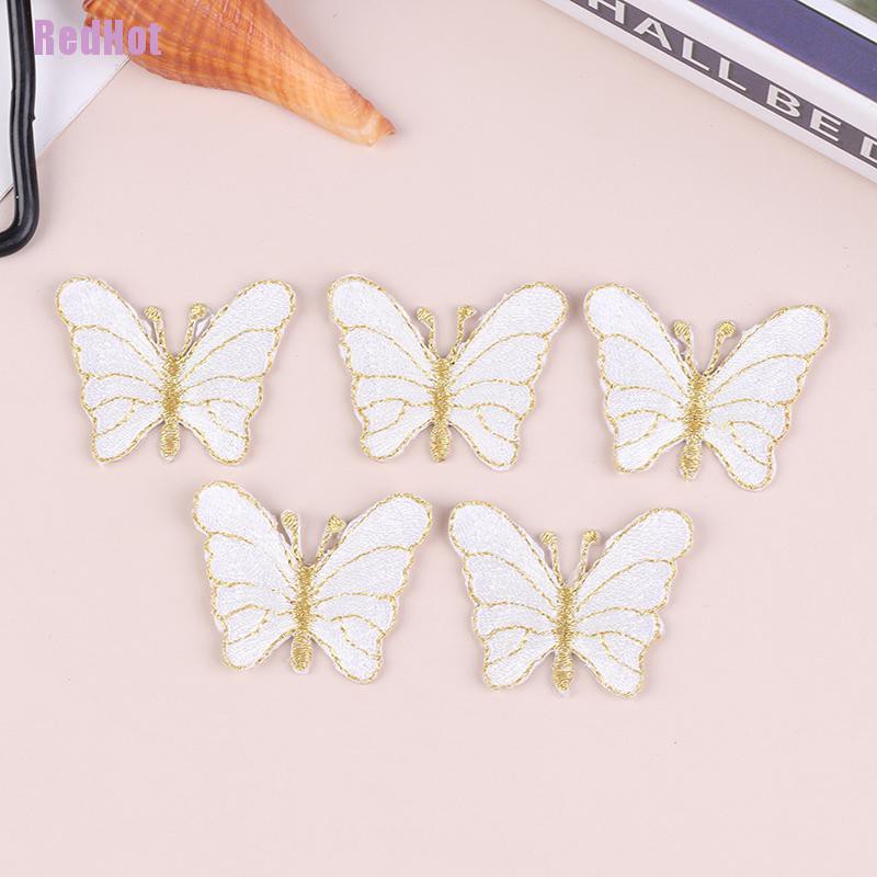 Set 5 Sticker Ủi Thêu Hình Bướm Xinh Xắn