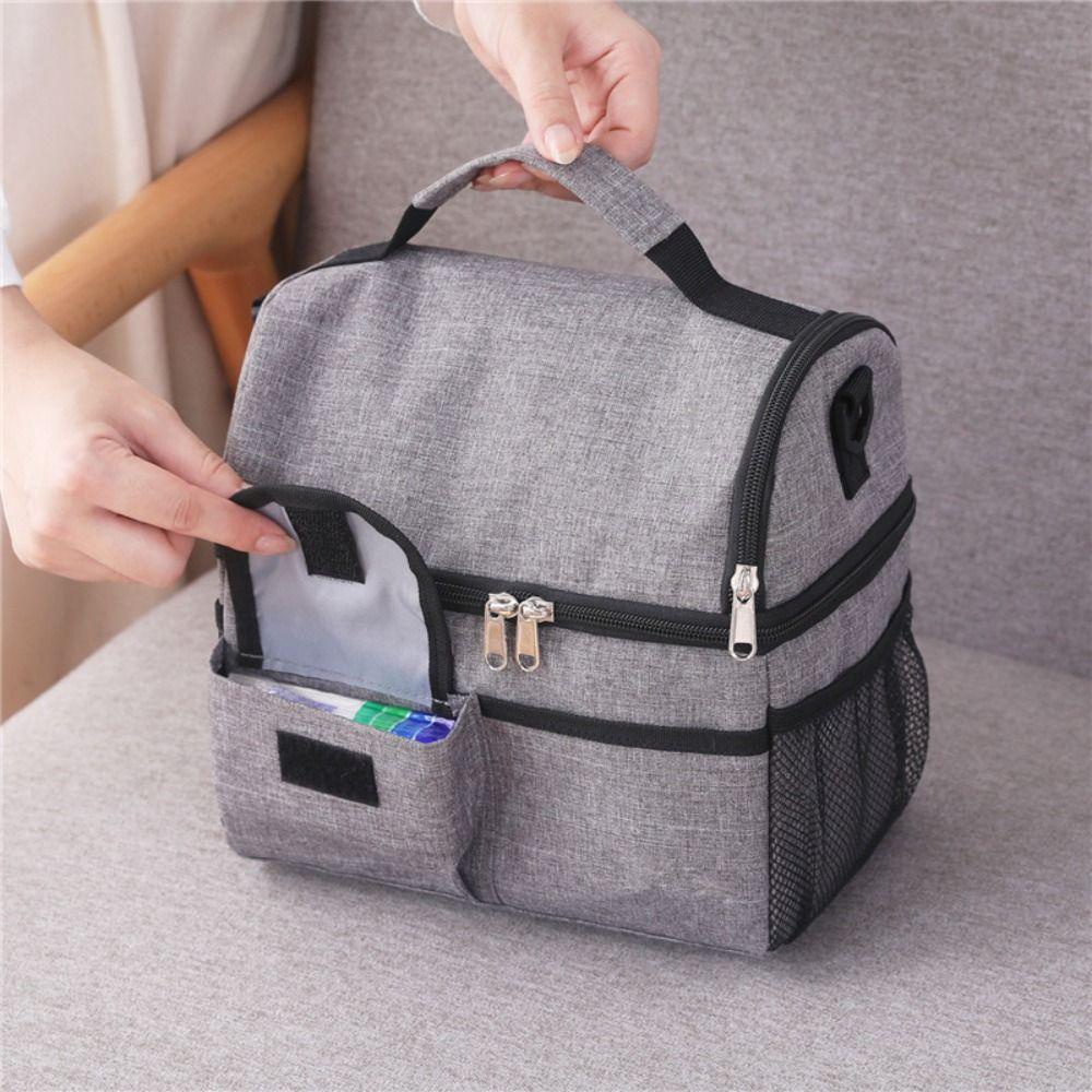 Túi Giữ Nhiệt Đựng Hộp Cơm Trưa Hai Tầng Dung Tích 8L