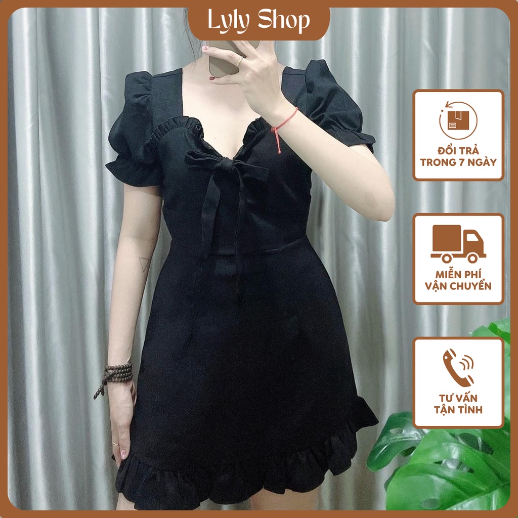 Đầm bèo cột nơ (có bigsize) ảnh thật shop tự chụp