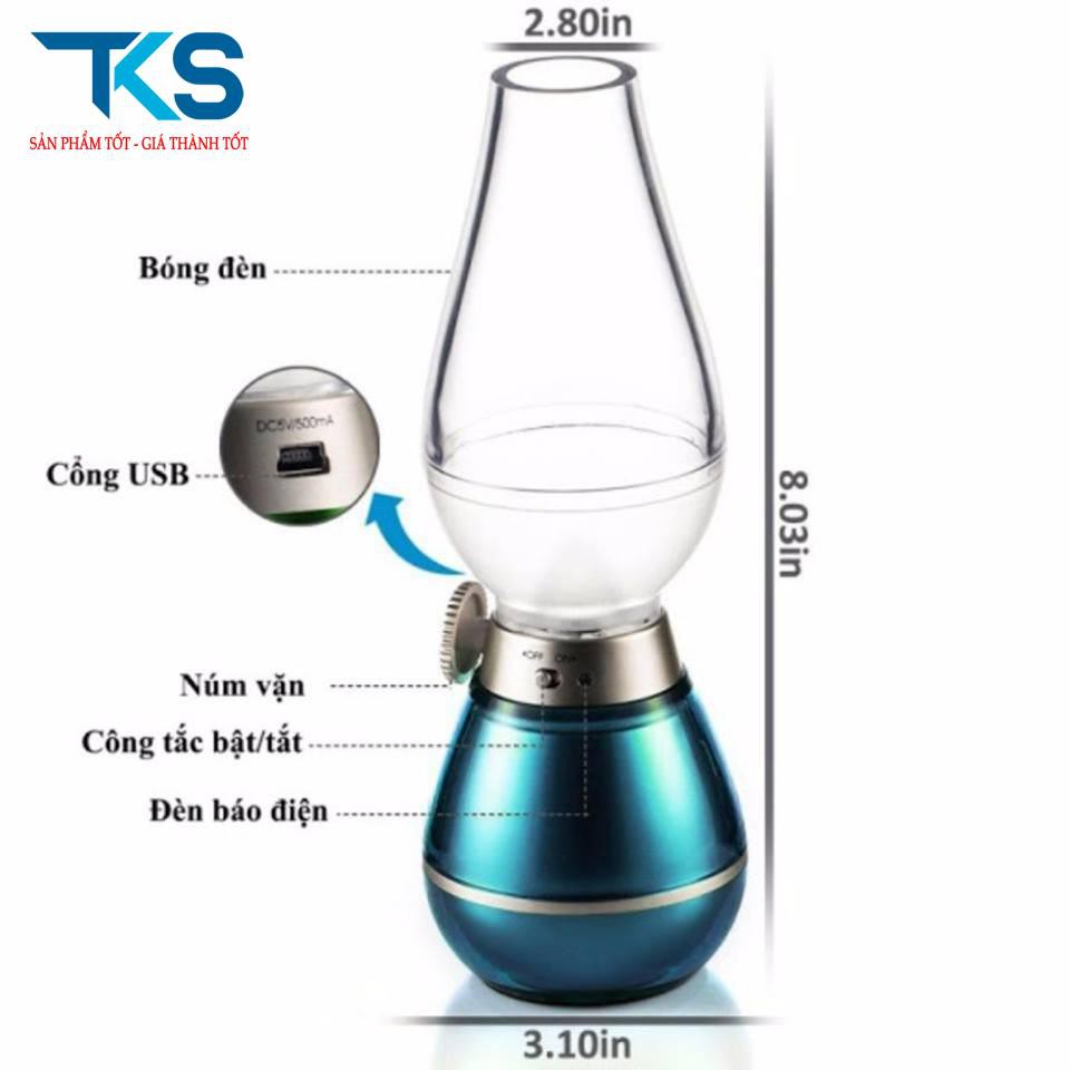 Đèn thờ cảm ứng, Đèn bàn sạc điện, thổi là sáng