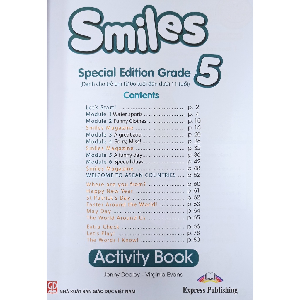Sách - Smiles Special Edition Grade 5 (Activity Book)
