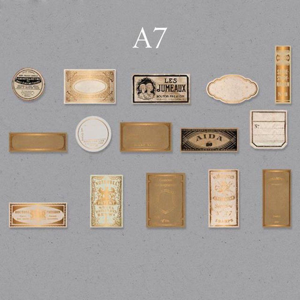 PEWANY Miếng Dán Trang Trí Sổ Tay Màu Đồng Kiểu Cổ Điển Sáng Tạo DIY