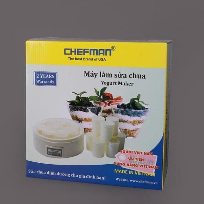 Máy Làm Sữa Chua 8 Cốc thủy tinh Chefman CM-302