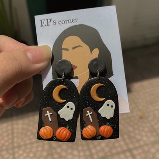 Khuyên tai đất sét nung Polymer Clay (My Little Ghost)