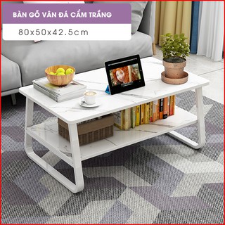 Bàn trà vân đá cẩm thạch cao cấp, Bàn trà sofa, Bàn trà chữ nhật vân đá