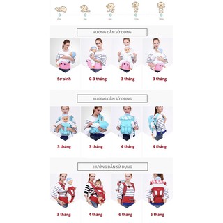 Địu em bé gồm ghế cao cấp