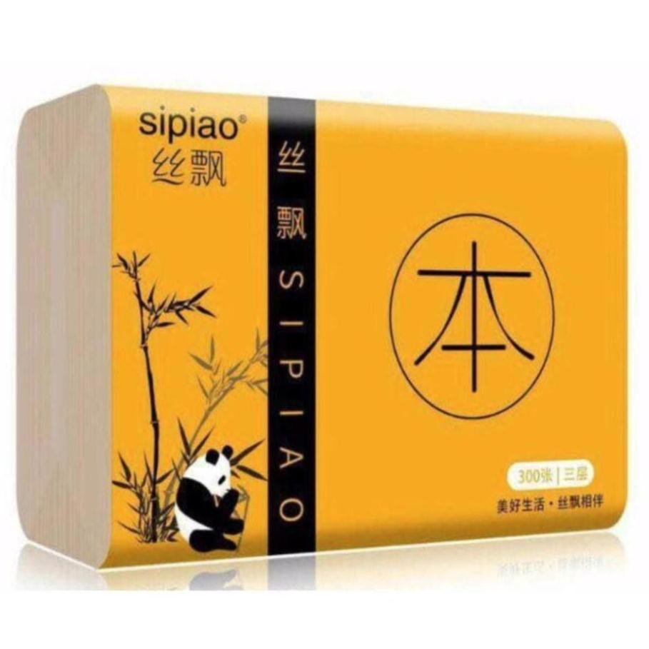 Khăn Giấy Gấu Trúc Sipiao - 1 gói 300 tờ siêu dai