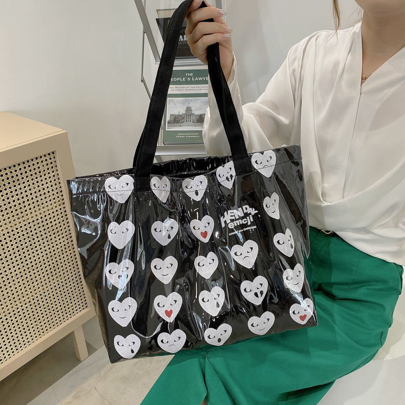Túi tote Túi vải canvas Đeo vai bóng kính chống nước phong cách Hàn quốc Đi Học Đi Chơi