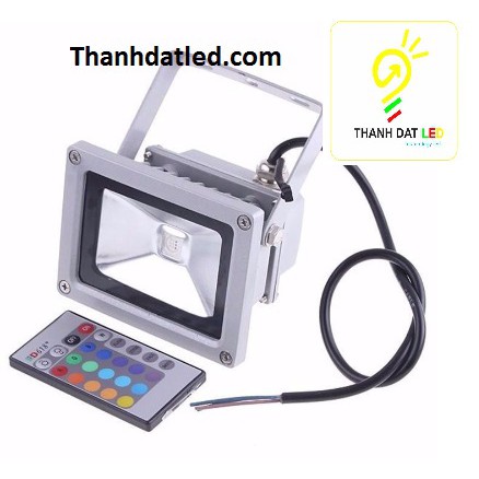 ĐÈN PHA LED 10W ĐỔI MÀU CÓ KHIỂN