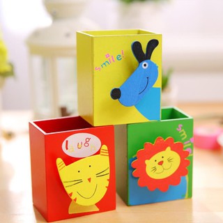 Hộp đựng bút bằng gỗ hình các con vật kute dễ thương - [VPP Dễ Thương] - [VPP Dễ Thương]