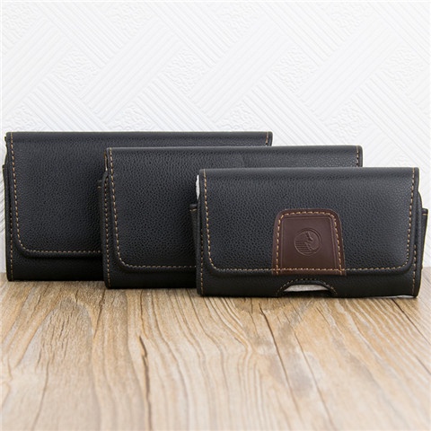 Túi da đeo hông đựng điện thoại 17cm 18cm thời trang cho nam