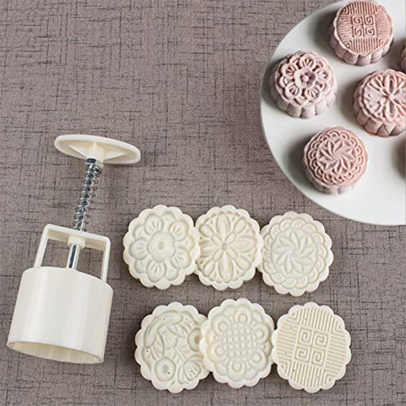 Bộ 6 Khuôn Làm Bánh Trung Thu 75g