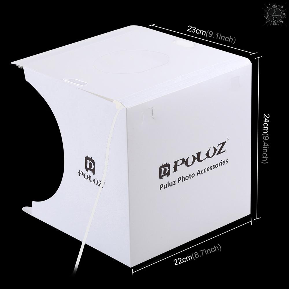 ♥TO♥ PULUZ Mini Folding Lightbox Photography Photo Studio LEDs Panel Light Soft Box Photo Background Kit