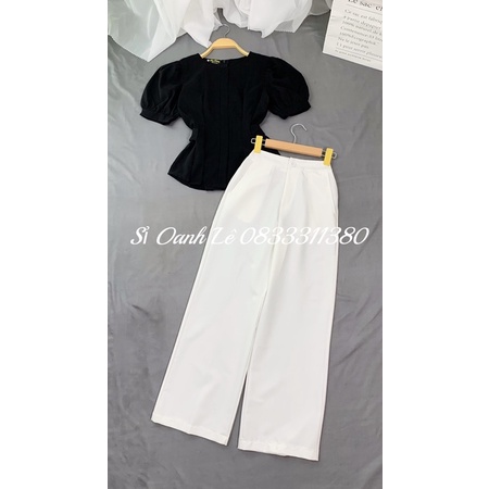 Áo peplum tay phồng A208