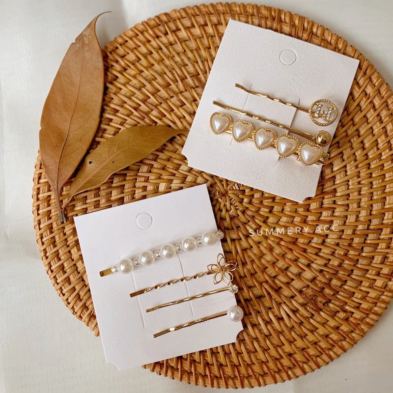 Set kẹp tóc cặp tóc SUMMERY Hàn Quốc đi biển đi du lịch đi chơi