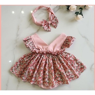 Bodysuit cho bé gái❤️ freeship ❤️ body váy trẻ em gái chất đũi mềm mại size ss - 13kg