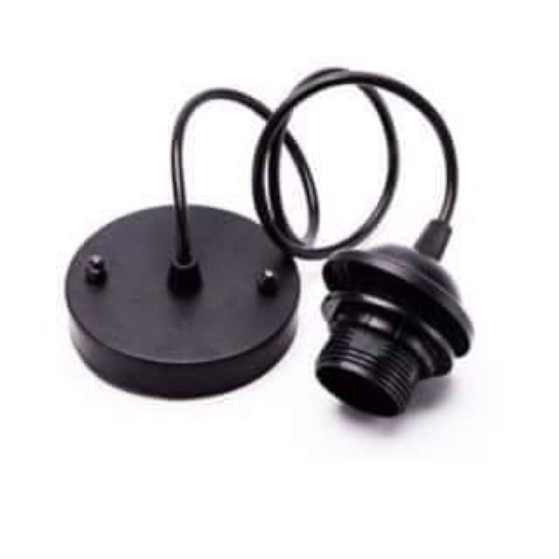 Chao đèn thả trần hình nấm bằng tre, hình thật