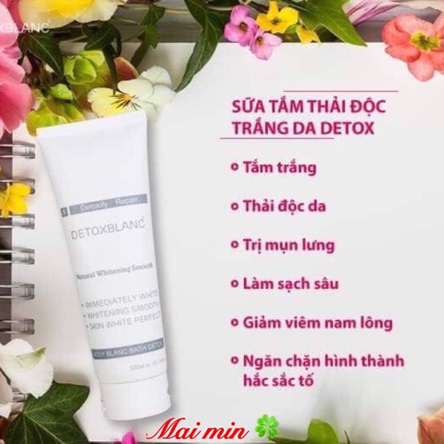 [SP Chính Hãng] SỮA TẮM THẢI ĐỘC TRẮNG DA THAN HOẠT TÍNH – BODY BLANC BATH DETOX số 5