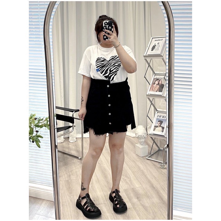 Chân váy jean BIGSIZE JVBS007 Dành cho nữ từ 40-95kg- Phù hợp đi chơi , công sở | BigBuy360 - bigbuy360.vn