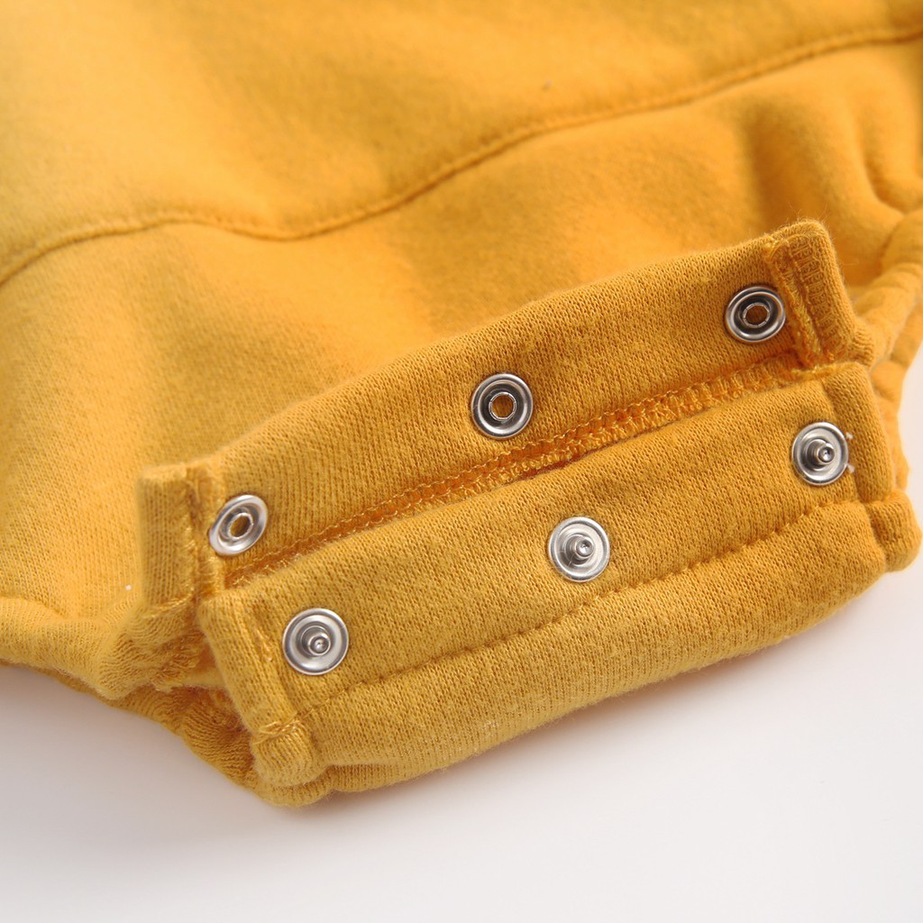 Áo Liền Quần Sanlutoz Có Mũ Màu Vàng Thời Trang Mùa Đông Cho Trẻ Em