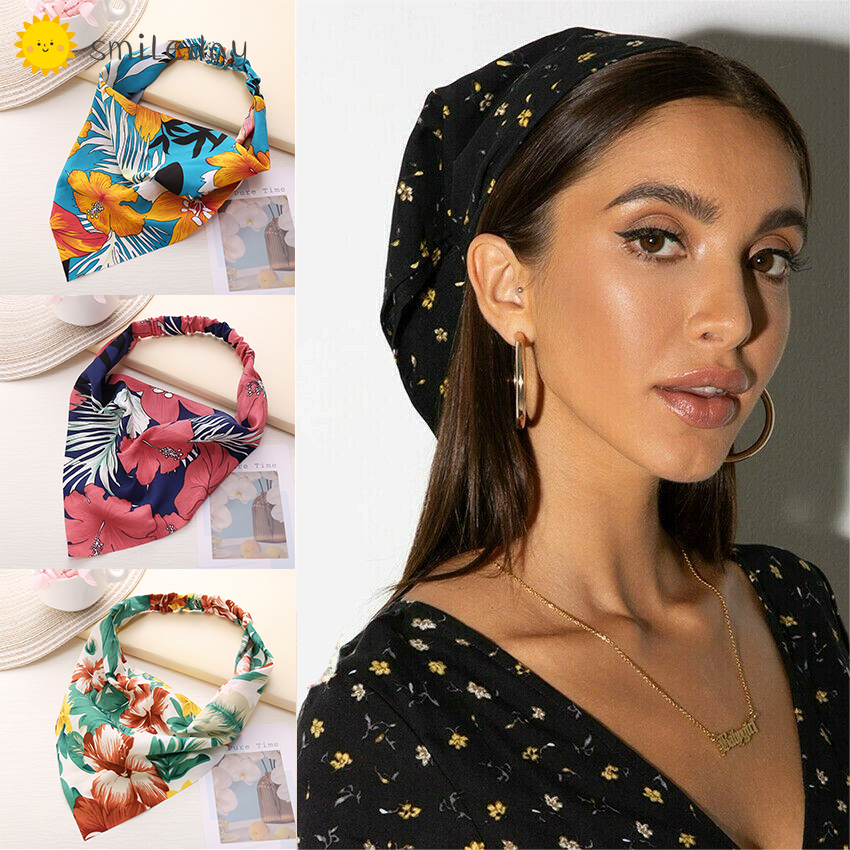 Phụ Nữ In Hoa Khăn Quàng Cổ Bandana Khăn Rằn đàn Trang Phụ Kiện Tóc