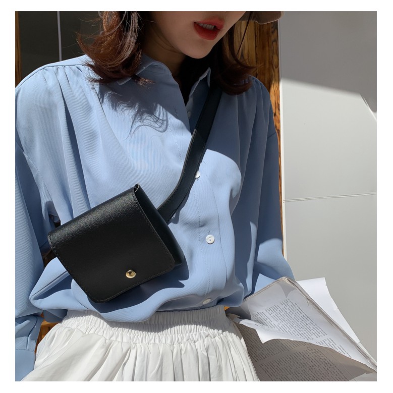 Mới Túi Đeo Chéo Màu Trơn Thời Trang Năng Động Cho Nữ