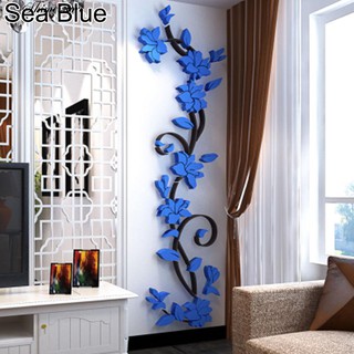 Decal Dán Tường Hình Hoa Hồng 3D Độc Đáo