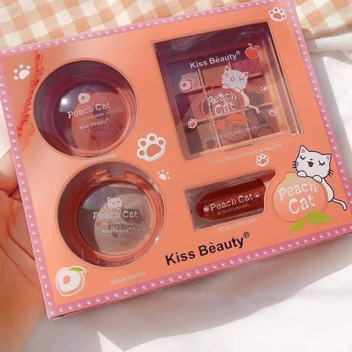 Trọn Bộ Makeup Kiss Beauty Peach Cat 4in1 | BigBuy360 - bigbuy360.vn