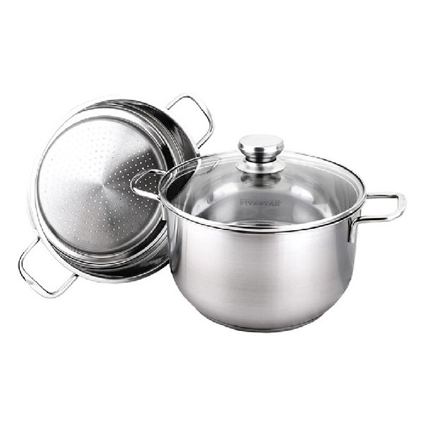 BỘ NỒI INOX FIVESTAR 5 CHIẾC 3 ĐÁY